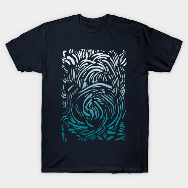 Abstract Pattern - Organic Lines T-Shirt by Nikokosmos